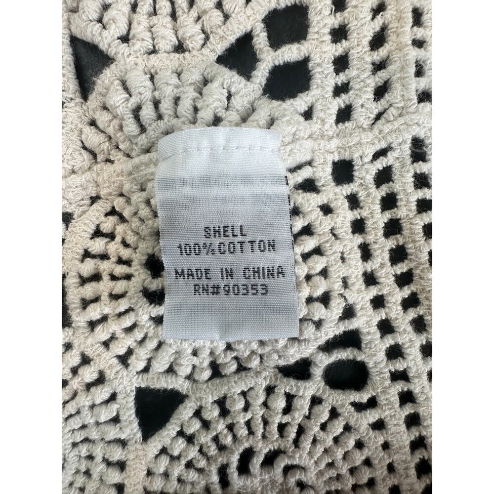 Rebellion Cream Crochet Vest Small - Picture 7 of 8
